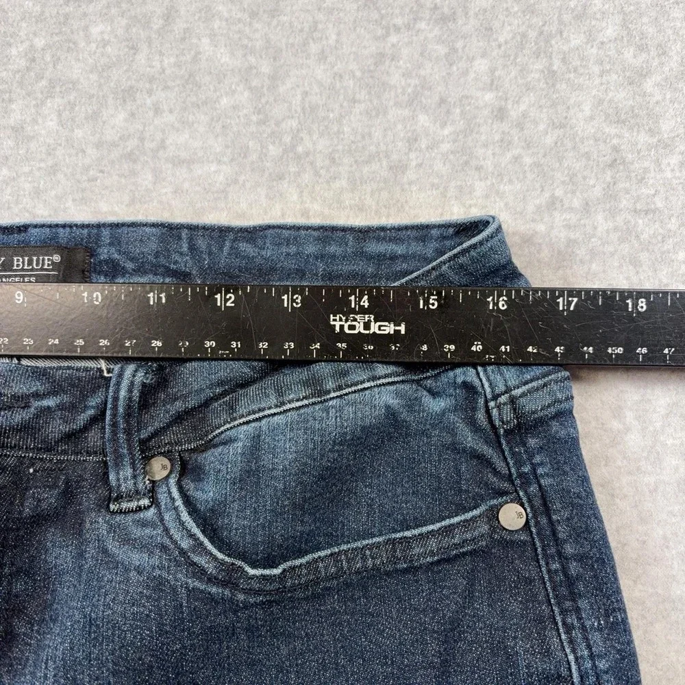 Judy Blue Jeans Womens 16W Dark Wash High Rise Skinny Raw Hem Stretch JE88173DK